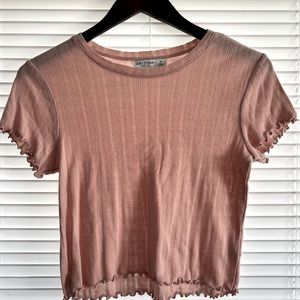 Girl’s Dusty Rose Arizona Jean Co crop shirt